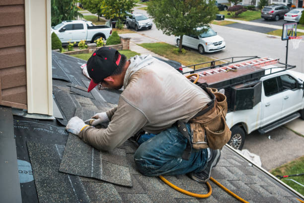 Professional Flat Roof Repair technician working in Oakhurst, NJ
